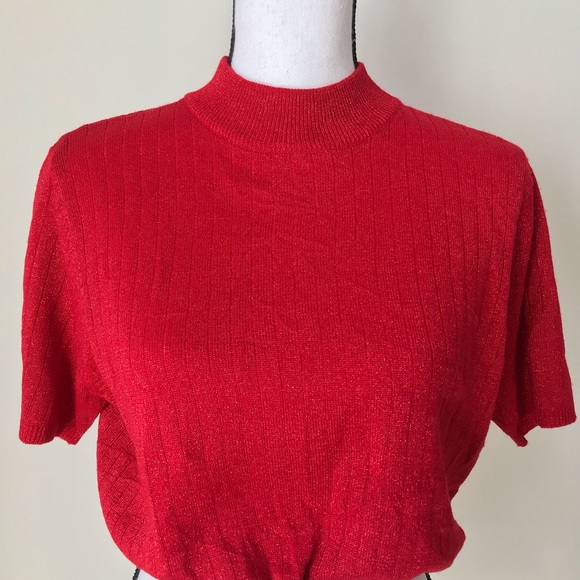UO Urban Renewal Red Crop Top - Picture 2 of 4